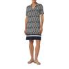 Sommerkleid S.OLIVER BLACK LABEL, Damen, Gr. 40, N-Gr, blau, Web, Obermaterial: 93% Baumwolle, 7% Elasthan, bedruckt, casual, regular fit kniefrei, V-Ausschnitt, Kurzarm, Kleider, mit All-Over Print