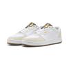 Sneaker PUMA "Court Classic Lux SD Sneakers Erwachsene", Gr. 42, weiß alpine snow flat bronze braun, Obermaterial: Kuhleder, Synthetik; Futter: Synthetik, Textil; Innensohle: Textil; Laufsohle: Gummi, Schuhe