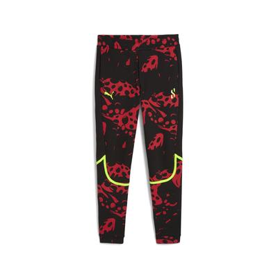 Sporthose PUMA "Scoot Lab Evostripe Cross Hose Herren", Herren, Gr. M, Normalgrößen, for all time rot schwarz aop, Obermaterial: 23% Polyester, 77% Baumwolle; Taschenfutter: 100% Baumwolle; Seitenpartie: 23% Polyester, 77% Baumwolle, slim fit, Hosen