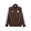 Sweatjacke PUMA "FC St. Pauli KING Anthem Jacke Herren", Herren, Gr. M, espresso braun weiß, Obermaterial: 37% Baumwolle, 63% Polyester; Taschenfutter: 100% Polyester; Rippe: 93% Polyester, 7% Elasthan; Besatz: 100% Polyester, Sweatjacken