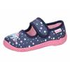 Hausschuh LICO "Hausschuh Cookie Girl", Gr. 27, blau, Synthetik, Schuhe