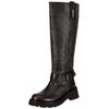Stiefel FELMINI "Felmini Stiefel Leder", Damen, Gr. 41, grau (dunkelgrau), Leder, casual, Schuhe