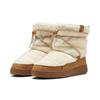 Sneaker PUMA "Snowbae Suede Stiefel Damen", Gr. 35.5, frosted ivory caramel latte weiß beige, Obermaterial: Textil, Synthetik; Futter: Textil; Innensohle: Textil; Laufsohle: Gummi, Schuhe