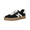 Sneaker TAMARIS "Tamaris Sneaker Leder/Textil", Damen, Gr. 38, schwarz kombi, Leder, Textil, casual, Schuhe