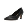 Pumps CLARKS "Linvale", Damen, Gr. 40, schwarz, Leder, klassisch, Schuhe, im simplen Look mit Komfort-Fußbett