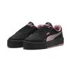 Sneaker PUMA "Carina Mia Satin Princess Sneakers Damen", Gr. 40, schwarz poised pink, Obermaterial: Textil, Kuhleder, Synthetik; Futter: Textil; Innensohle: Textil; Laufsohle: Gummi, Schuhe