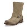 Stiefelette FELMINI "Felmini Stiefelette Leder", Damen, Gr. 37, grau, Leder, casual, Schuhe
