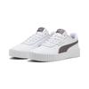 Sneaker PUMA "Carina 3.0 Sneakers Damen", Gr. 41, weiß raisin lila, Obermaterial: Leder, Synthetik; Futter: Textil; Innensohle: Textil; Laufsohle: Gummi, Schuhe