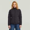Steppjacke G-STAR "Foundation Padded Short Jacket", Damen, Gr. XS (34), schwarz (dk schwarz), Web, Obermaterial: 100% Polyester, casual, Langarm eingefasste Kante, Jacken, in schmaler Passform