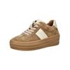 Plateausneaker GABOR "Gabor Sneaker Veloursleder", Damen, Gr. 38,5, braun (braun, beige), Veloursleder, casual, Schuhe