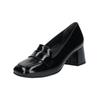 Pumps PAUL GREEN "Paul Green Pumps Leder", Damen, Gr. 40,5, schwarz (schwarz lack), Leder, casual, Schuhe