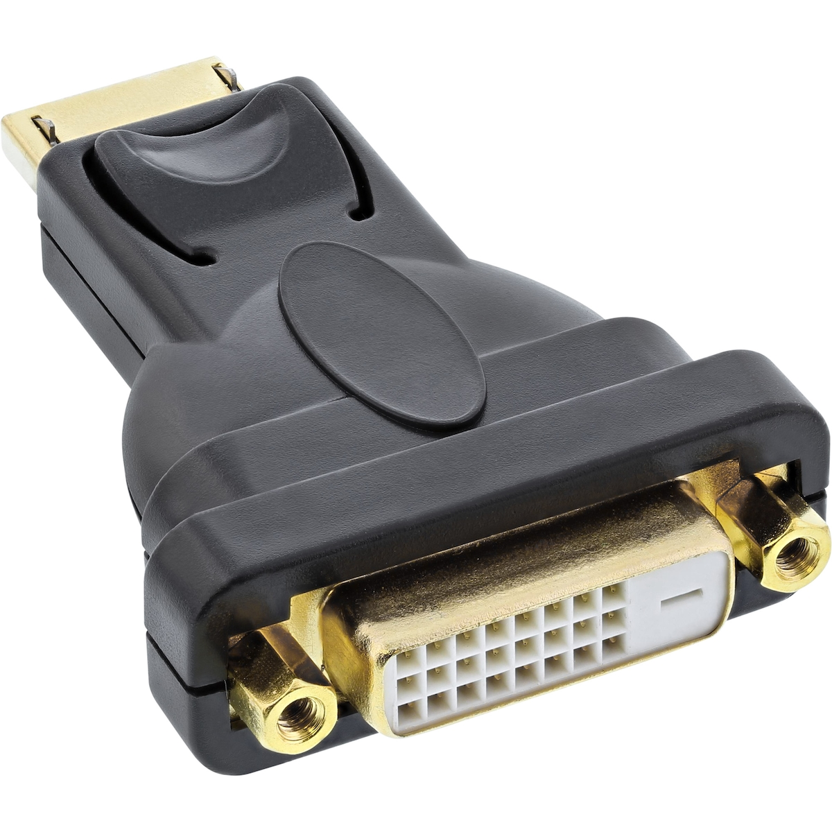 InLine® DisplayPort Adapter, DisplayPort Stecker auf DVI-D 24+1 Buchse, schwarz Image