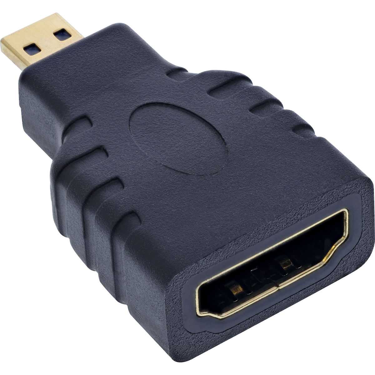 InLine® 17690D HDMI Adapter, HDMI A Buchse auf Micro HDMI D Stecker, 4K2K kompatibel, e Kontakte Image
