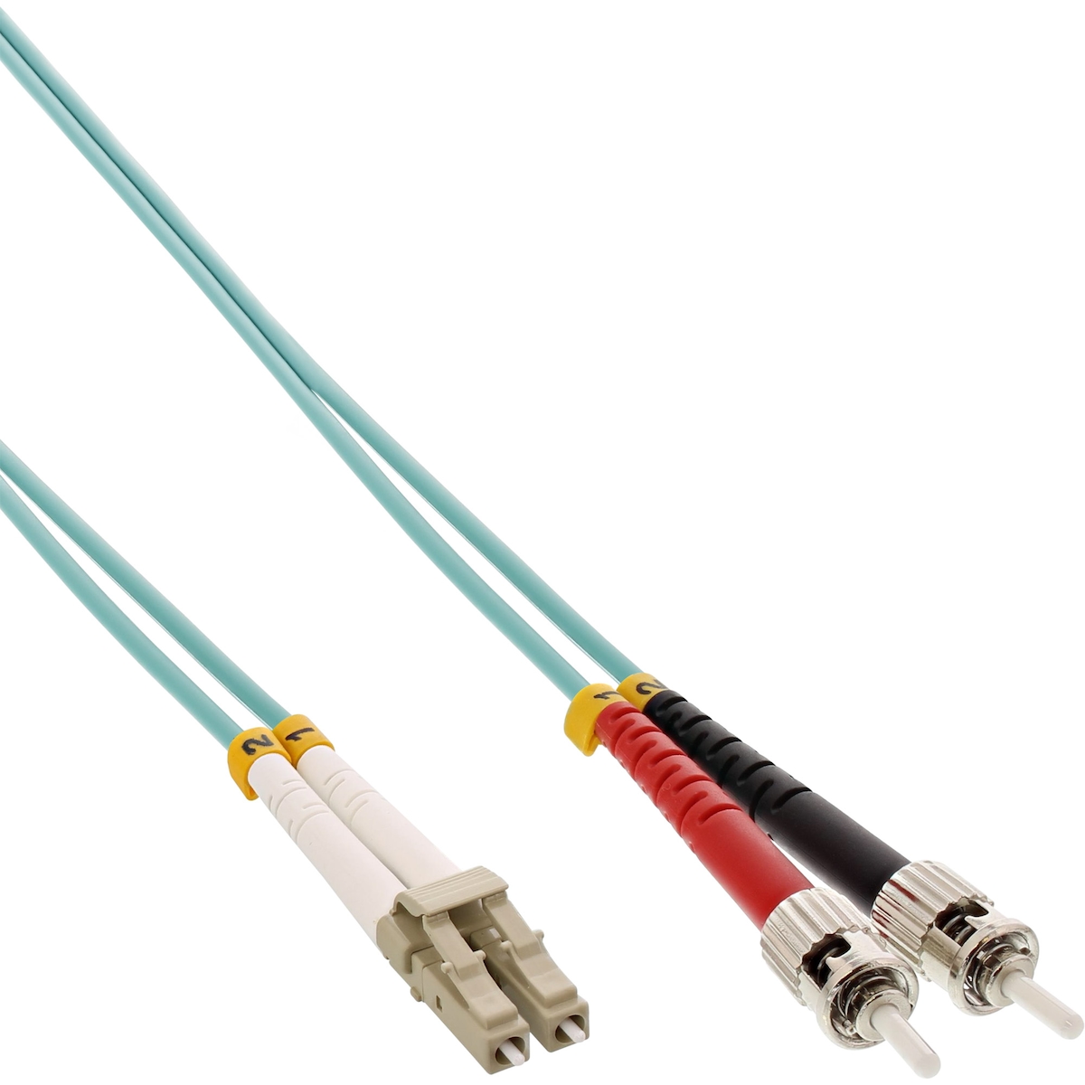 InLine® LWL Duplex Kabel, LC/ST, 50/125µm, OM3, 2m Image