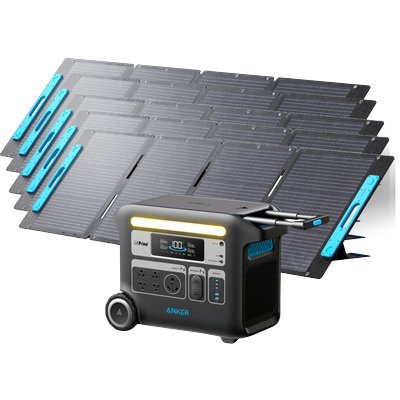 Anker SOLIX F2000 Solar Generator + 5Ã— 200W Solar Panel