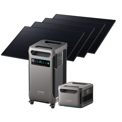 Anker SOLIX F3800 + Expansion Battery + 4Ã— 410W Rigid Solar Panels