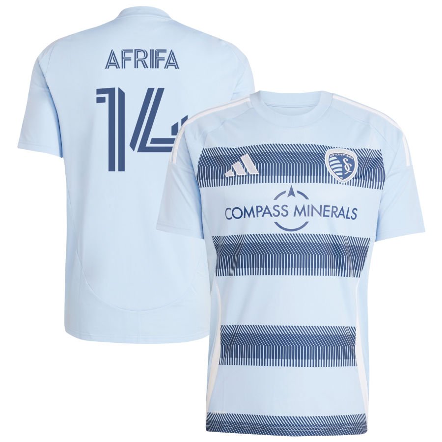 Stephen Afrifa Men's adidas Light Blue Sporting Kansas City 2025 One KC Replica Custom Jersey