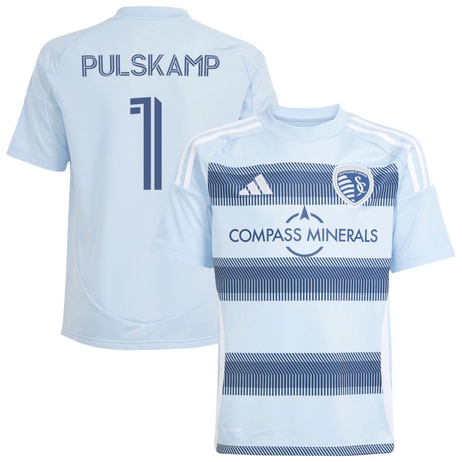 John Pulskamp Youth adidas Light Blue Sporting Kansas City 2025 One KC Replica Custom Jersey