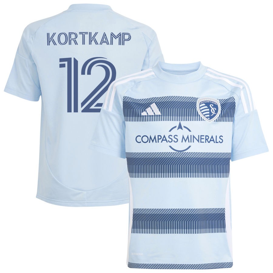 Jack Kortkamp Youth adidas Light Blue Sporting Kansas City 2025 One KC Replica Custom Jersey