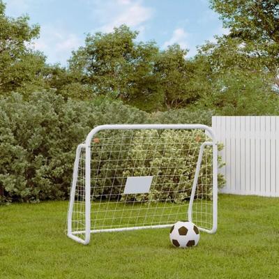 Fußballtor mit Netz Weiß 125x96x60 cm Stahl & Polyester Vidaxl 100127 Image