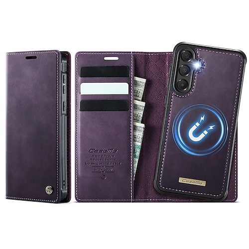 Handy Hülle Handyhüllen Für Samsung Galaxy A16 A55 5G A15 A14 A54 A53 A13 A52 Flip-Cover Abnehmbar Magnetisch Ständer TPU PU-Leder Image