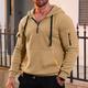 Per uomo Felpa con cappuccio Felpa con cappuccio e zip corta Felpa con cappuccio in pile Felpa con cappuccio tattica Nero Blu marino Cachi Grigio scuro Grigio Con Cappuccio Semplice Patchwork Sport