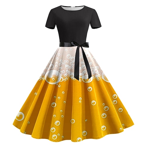 Bayerisch München Deutsch Kleid Bier Grafik für Damen Erwachsene 3D-Druck für Karneval Oktoberfestbier Party Image