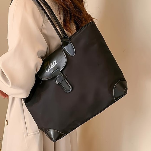 Personalisierte Umhängetasche mit individueller Namensschriftfarbe, leichte und geräumige Tragetasche für den täglichen Gebrauch, aufmerksames Geschenk für Mama, Ehefrau, Freundin, Muttertag, Image