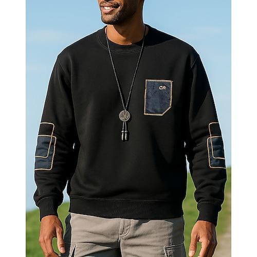 Herren Pullover Plüsch Langarm Oberteil Athleisure Herbst Sonnenschutz Winddicht Leicht Wandern Outdoor Laufen Sportbekleidung Sportkleidung Einfarbig Schwarz Weiß Grau