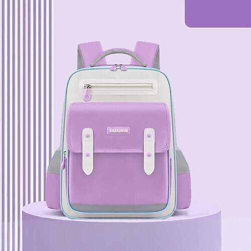 Zaino scolastico per bambini e bambine – zaino leggero e impermeabile per la scuola elementare con strisce riflettenti e numerose tasche, per il ritorno a scuola