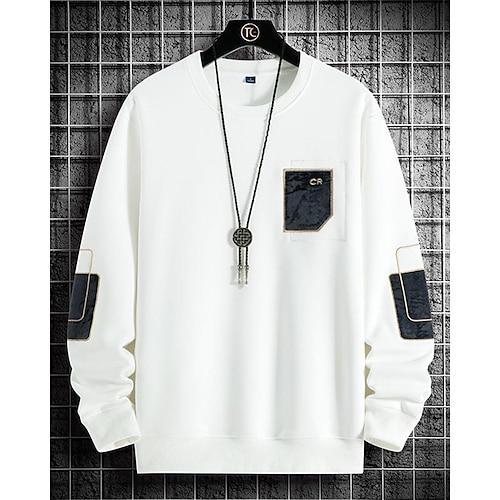 Herren Pullover Plüsch Langarm Oberteil Athleisure Herbst Sonnenschutz Winddicht Leicht Wandern Outdoor Laufen Sportbekleidung Sportkleidung Einfarbig Schwarz Weiß Grau