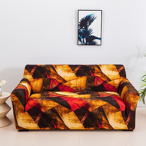 elastischer Sofabezug mit geometrischem Aufdruck, dehnbarer Wohnzimmer-Sofa-Kombinations-Sofabezug, horizontaler Sofabezug für 1/2/3/4 Sitze, geeignet für alle Jahreszeiten Image