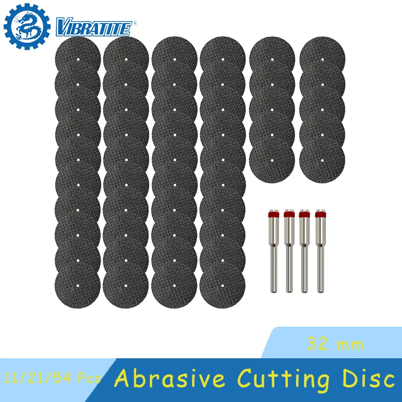 11/21/54 Stück Metall-Trennscheibe, 32 mm, für Dremel-Schleifer, Drehwerkzeug, Kreissägeblatt mit 3 mm Dornen, Kunstharz-Schleifscheibe Image