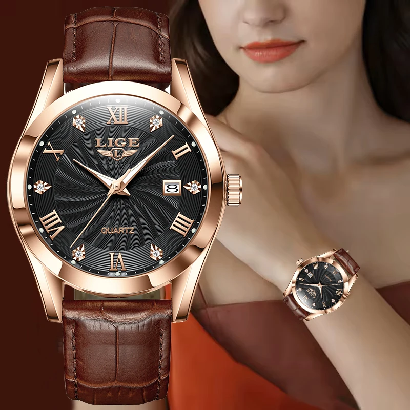 2025, neue Damenuhr LIGE, modisch, elegantes Armband, Damenuhr, Outdoor-Sport, wasserdicht, Quarzuhren für Damen, Reloj Mujer