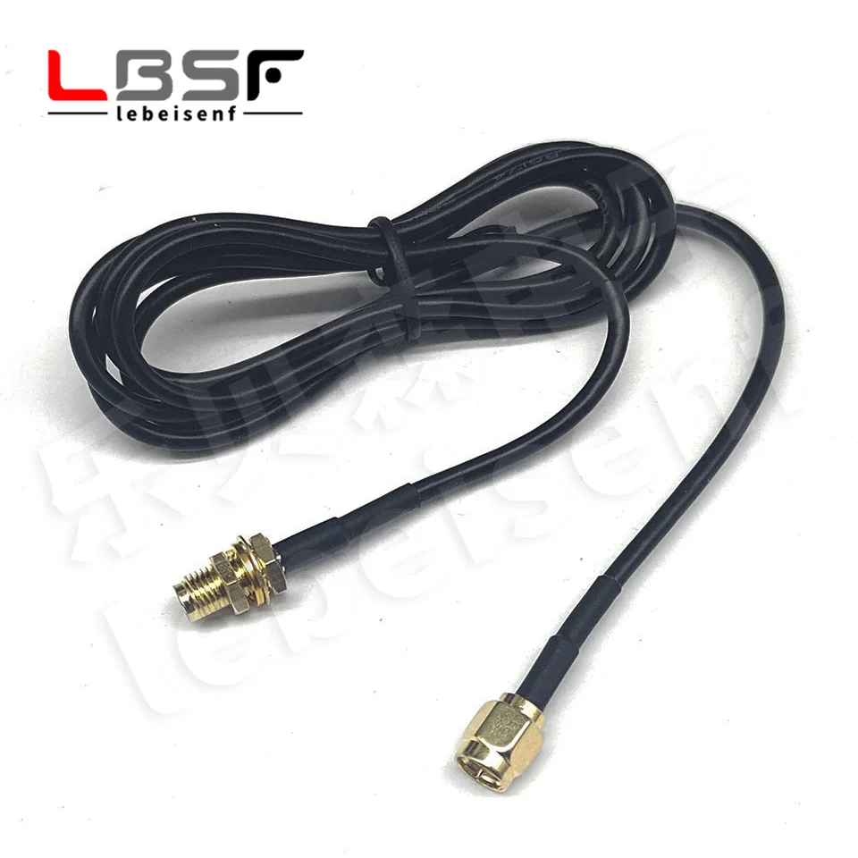 Antennenverlängerungskabel SMA-JK SMA-Stecker und Buchse mit internen Schraubenlöchern zu externen Schraubstiften RG174-Adapterkabel 50 Ohm Image