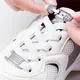 Lacci per scarpe senza cravatta Lacci elastici Scarpe da ginnastica con fibbia a diamante argento Lacci per scarpe da tennis senza lacci Lacci piatti per accessori per scarpe
