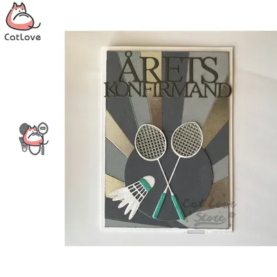 Badminton Racket Series Metal Cutting Dies Scrapbooking Stencil Die Cuts Card Making DIY Craft Embossing New Dies For 2019