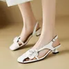 Schnallen Blumen Damen Sandalen Komfort Großhandel Luxus Sommer Vintage Schuhverkauf Die besten günstigen Liquidation PVC Damenschuhe