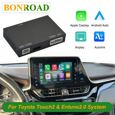 Bonroad Wireless Carplay Android Auto For Toyota Yaris RAV4 Corolla Aygo Tacoma Camry C-HR Tundra Highlander 4Runner multimedia