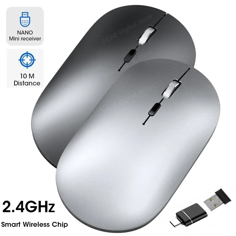 Kabellose Maus, 2,4 G ergonomische optische Maus mit Nano-Empfänger, kabellose USB-Computer-Gaming-Mäuse für Laptop, PC, Computer Image