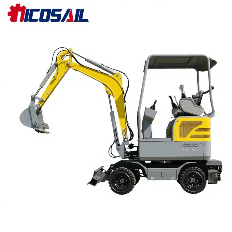 EPA-Motor, kleiner Bagger, 1000 kg, 1800 kg, 2000 kg, chinesisches kleines Baggerrad, individuelles Produkt