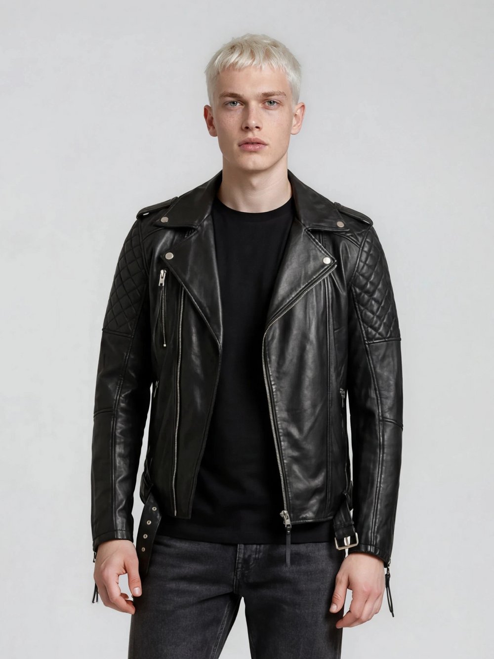 Trueprodigy Lederjacke Herren schwarz, L Image