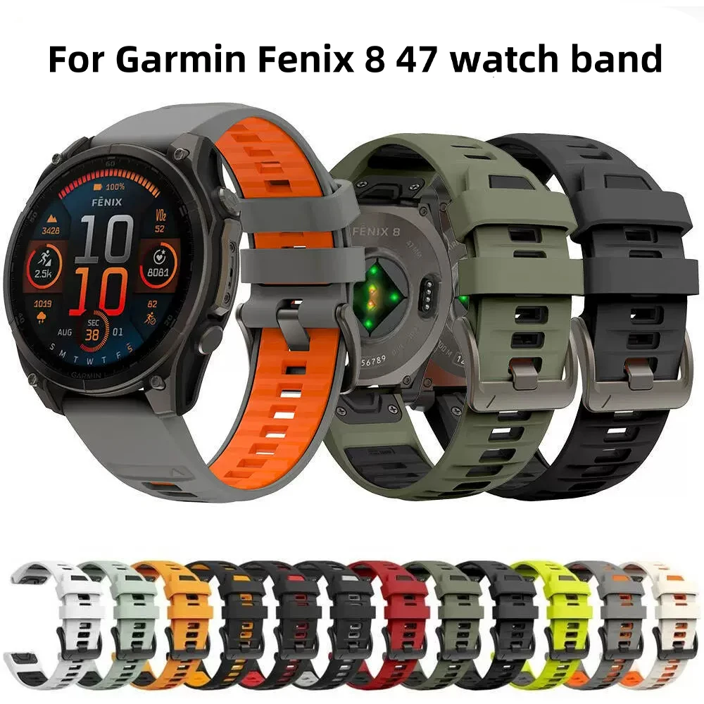 QuickFit 20 22 26 mm Sportarmband Garmin für Garmin Fenix 8 47/51 mm Epix Pro/Enduro 3 7X 7 6X6 QuickFit Armband Ersatzarmband Image