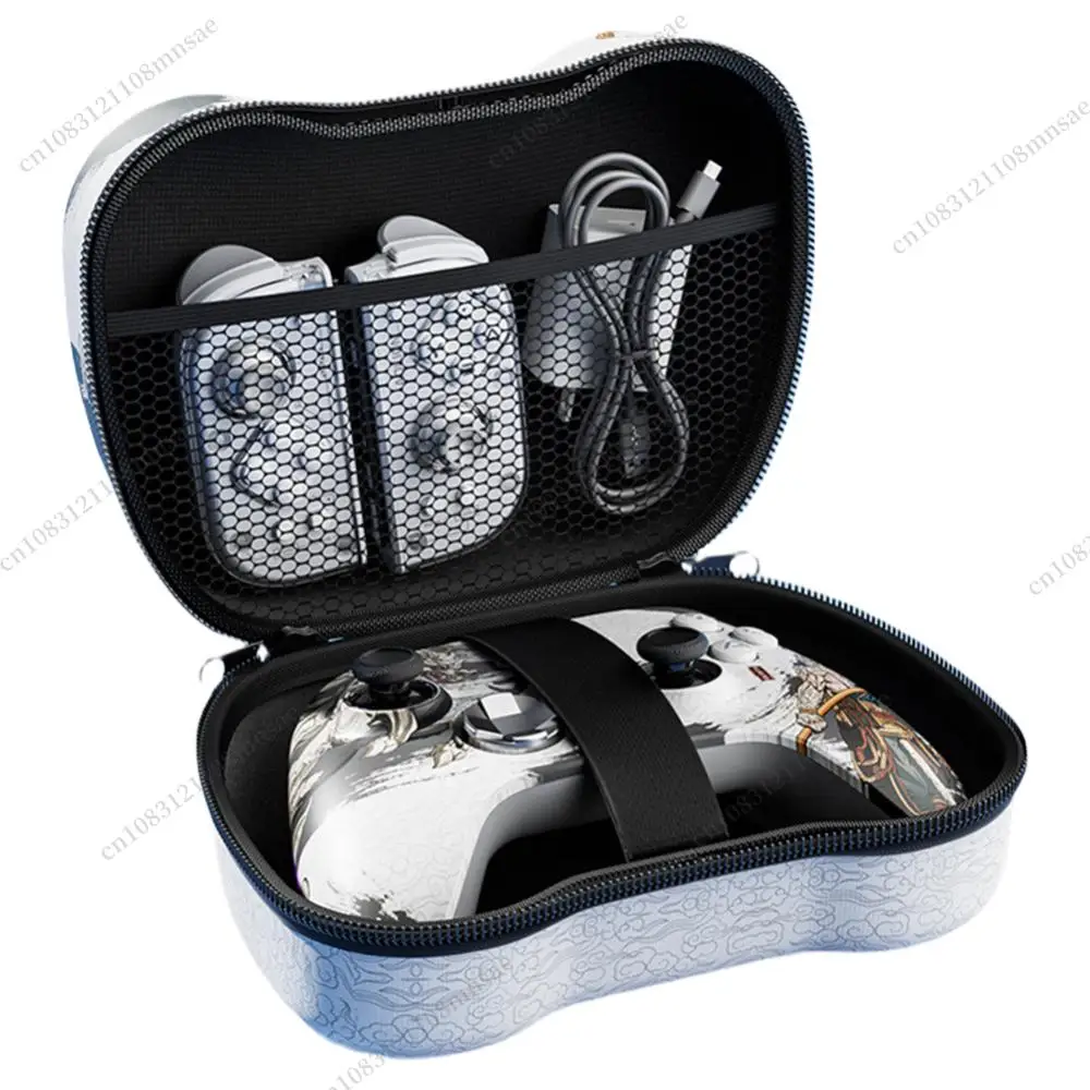 Harte Reise-Tragetasche aus EVA, stoßfester Griff, Aufbewahrungsbox mit Netztasche, Schutzhülle für Switch Pro/PS5/Xbox Gamepad Box