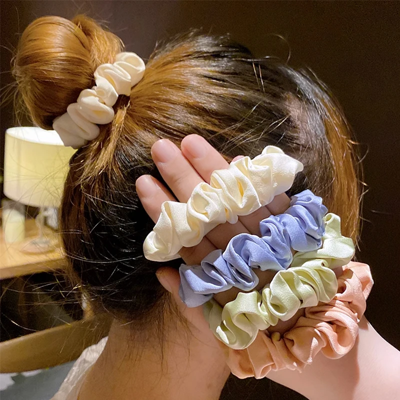 3 Stück/Set Bonbonfarbene Haargummis für Frauen und Mädchen, niedliche elastische Haargummis, Bänder, Stirnband, Gummibänder, Haar-Accessoires Image