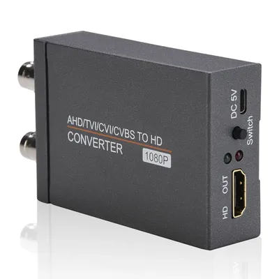 TVI/CVI/CVBS/AHD to HDTV Converter Adapter, HD720p/1080p/3mp/4mp/5mp/8mp BNC to HDMI Video Converter, Used for Monitor HDTV DVR