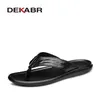 DEKABR Marke Neue Hohe Qualität Sommer Bequeme Flip-Flops Schwarz Hausschuhe Männer Casual Schuhe Non-Slip Atmungsaktive Größe 37-45