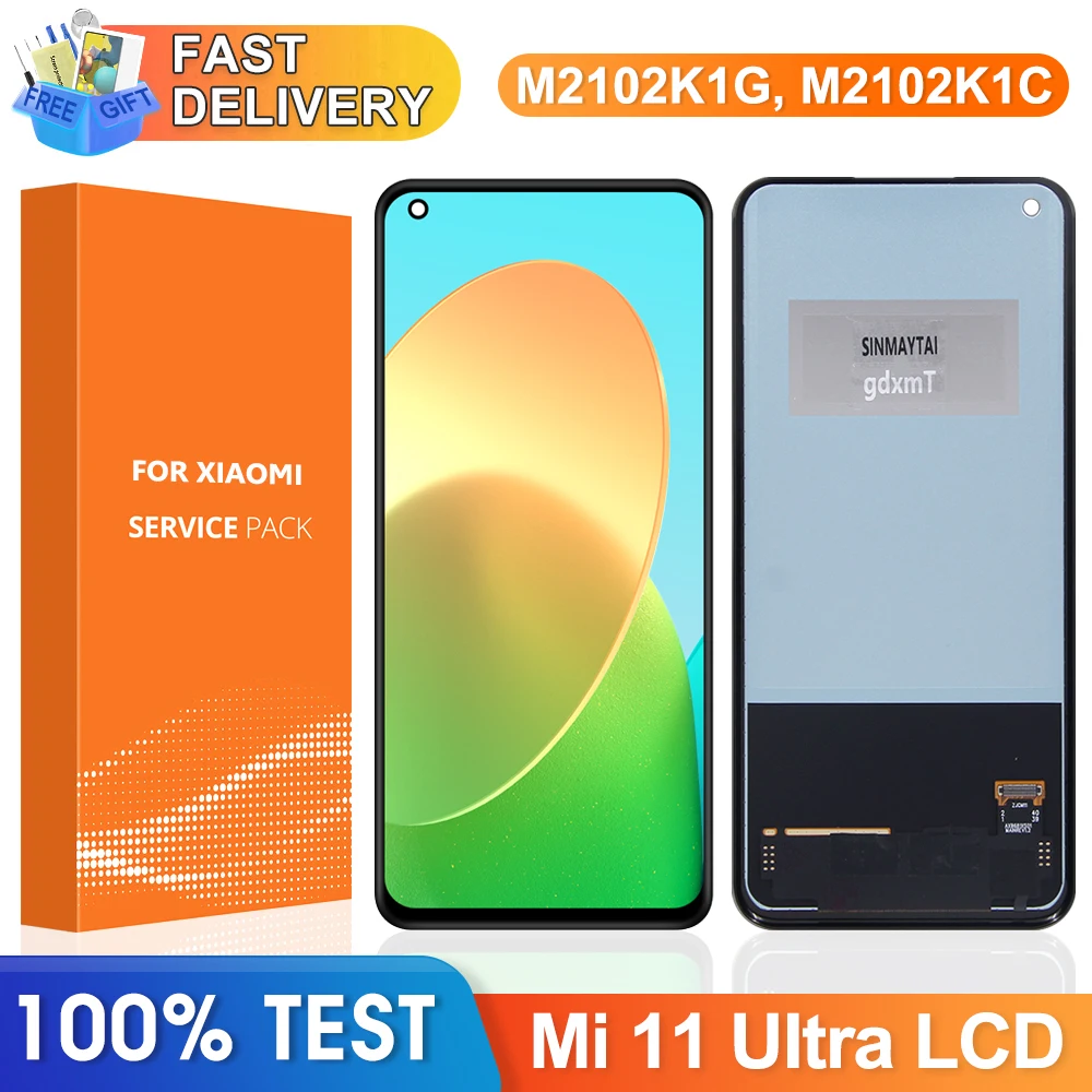 TFT Für Xiaomi Mi 11 Ultra M2102K1G M2102K1C LCD Touch Screen Display Digitizer Montage Ersatzteile 100% Getestet Image