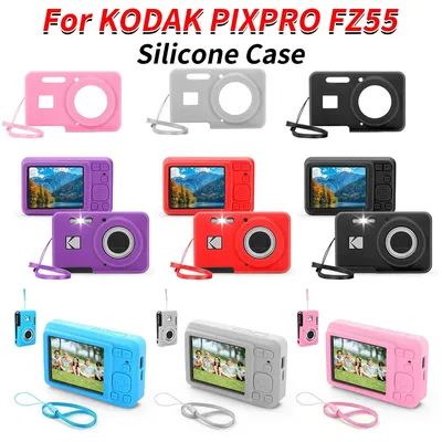 For kodak PIXPRO FZ55 Digital Camera Cover with Lanyard Slim Fit Camera Bag Camera Body Cover Outdoor Travel Camera Protect Case