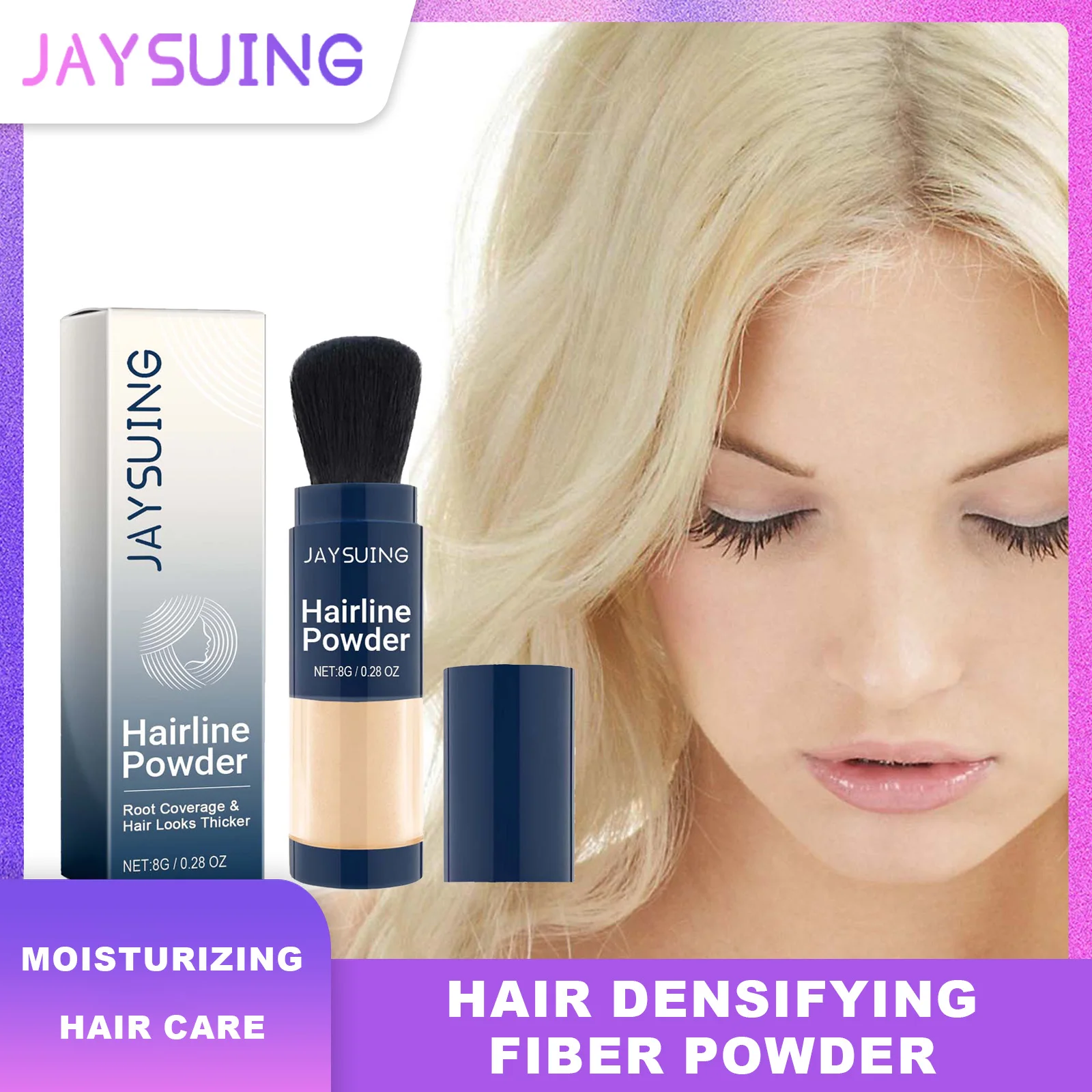 Jasuing Vitamin E Haar verdichtendes Faserpulver, dick, flauschig, erfrischend, Haarfüllung, Haaransatz, Ölkontrolle, Haarpflege, langlebig Image
